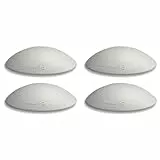 Bumms Türstopper für Boden und Wand Grau selbstklebend ohne bohren [4 Stück] - Ø 60 mm - Wandpuffer für Wandschutz aus Gummi - Türpuffer für Türanschlag, Türgriffschutz bei Wänden