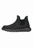 HEYDUDE Branson Boot Craft Leather Damen - Leder Slippers flache Schuhe - Ankle Boots, Black, 37