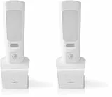 NEDIS Orientierungs-LED-Licht und Taschenlampe - Netzstromversorgung - 220-240 V AC 50 Hz - 1.3 W - Wiederaufladbar - Nennlichtstrom: 37 lm - Lichtbereich: 3 m - Strahlungswinkel: 71 ° (Packung mit 2)