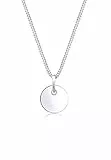 Elli Halskette Damen Plättchen Anhänger Basic Geo Look in 925 Sterling Silber
