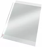Esselte Standard Prospekthüllen-Set, 100 Stück, A4 Format, Farblos mit glänzender Oberfläche, Obere Öffnung, 0,055 mm PP-Folie, 56066
