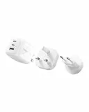 Belkin 3-Port USB C Ladegerät, 70W, GaN-Ladegerät, inkl. Stecker für USA/GB/EU, 2 USB-C-Anschlüsse, 1 USB-A-Anschluss, Schnellladegerät für MacBook, iPhone, iPad Pro, Samsung Galaxy, Pixel usw. – Weiß