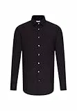 Seidensticker Herren Mens Regular Longsleeve Cotton Business Shirt, Schwarz(001000), 45 EU