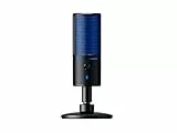 Razer Seiren X für PlayStation - USB Kondensator-Mikrofon für Streaming auf der PS4 und PS5 (Kompakt mit Schockdämpfer, Superniere Aufnahmemuster, Stumm-Taste) Schwarz-Blau
