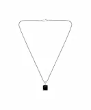 BOSS Jewelry Halskette mit Anhänger für Herren Kollektion ODELL in Edelstahl Mit Schwarzem Onyx - 1580648