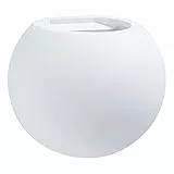 Paco Home Wandleuchte Innen Wandlampe Flur Lampe Rund Indirektes Licht Up Down Effekt G9 Gemütliche Atmosphäre, Leuchtmittel: ohne Leuchtmittel, Farbe: Gips-Weiß Übersteichbar