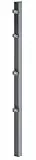 Alberts 677701 Zaunpfosten mit Klemmlasche und Zubehör | feuerverzinkt, anthrazit kunststoffbeschichtet (RAL 7016) | Länge 1500 mm | 60 x 40 mm