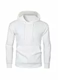 Elegancity Hoodie Herren Oversize Kapuzenpullover Winter mit Kordelzug Casual Einfarbig Sweatshirt Herren mit Kapuze Dünner Fleece Hoodies Pullover für Männer, Grün M