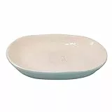 Nobby Katzen Keramik Schale Jada, Mint/Creme, 16 x 12 x 2,5 cm, 0,10 l, 1 Stück