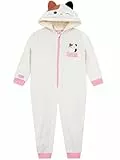 Squishmallows Katze Schlafoverall Mädchen | Jumpsuit Kinder | Schlafanzüge Für Mädchen | Onesie Kinder | Weiß 158