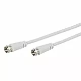 Vivanco SAT Anschlusskabel F-Stecker  F-Stecker, doppelt geschirmt, 10m, weiß