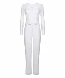 Hunkemöller Pyjama-Set - White Grey Melee - S