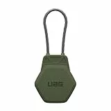 URBAN ARMOR GEAR Civilian Case für Apple AirTag Hülle (Robuster Airtags Schlüsselanhänger, Ummanteltes Drahtseil, Befestigung am Schlüssel / Rucksack / Gepäck) olive drab