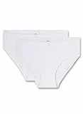 Sanetta Mädchen-Rioslip (Doppelpack) Weiß | Hochwertige und nachhaltige Unterhose für Mädchen aus Baumwolle. Inhalt: 2er Set Unterwäsche für Mädchen