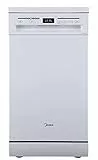 Midea SF 5.45NW wi Geschirrspüler 45cm Spülmaschine mit WIFI/Geschirrspüler Freistehend & Unterbau / 9 MGD / 47 db / 6 Programme / 63 kWh/100 Zyklen -weiß Energieklasse D
