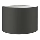 Home Sweet Home Moderner Lampenschirm Bling | Zylinder |30/30/20cm | Anthrazit | Stoff-Lampenschirm aus Baumwolle | für E27 Lampenfassung | RoHS-geprüft | geeignet für Tischlampe