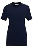 Tamaris Damen Rundhalsausschnitt Logo T-Shirt AALEN Blau S