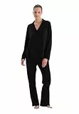 Dagi Women's Black Shirt and Trousers Pajama Set, S