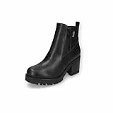 Dockers by Gerli Damen Combat Boots, Frauen Stiefeletten,schnürstiefel,Bootee,Booties,halbstiefel,Kurzstiefel,schwarz/dunkelgrau,38 EU
