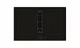 Siemens ED811HQ26E iQ500, Smartes Induktionskochfeld mit Dunstabzug, 80 cm breit, Rahmenlos aufliegend, autarkes Kochfeld, touchSlider, Kombi-Induktion für große Kochfläche, powerBoost, Schwarz
