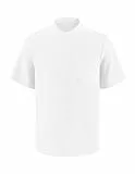 Arshiner Jungen Einfarbig Hemden Kurzarm Shirt Knopfleiste Formelle Uniform Hemd Freizeithemd Button-down Shirt für Kinder Weiß 7-8 Jahre