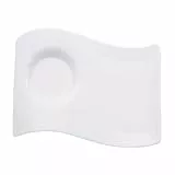 Villeroy & Boch - NewWave Caffé Milchkaffee-Untertasse Weiß, Spülmaschinenfest, Mikrowellensicher, Untertassenteller, Kaffeetassen Untersetzer, Unterteller für Cappuccino Tassen, Premium Porzellan