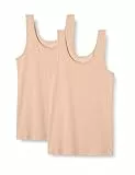 Amazon Essentials Damen Tanktop, Schmale Passform, 2er-Pack, Beige, M