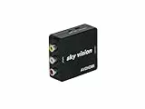 Sky Vision Adapter RCA zu HDMI, AV/RCA/FBAS auf HDMI, Video Audio Konverter, 1080P, PS2, Wii N64, Unterstützt PAL/NTSC, Plug and Play, schwarz