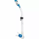 CRESSI Dry Snorkel Clear/Light Blue - Unisex Premium Trockenschnorchel für Tauchen/Apnoe/Schnorcheln, Klar/Hellblau, Einheitsgröße