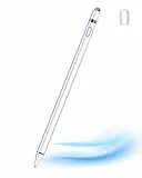 DOGAIN Stylus Pen Tablet Pen für alle Touchscreens, 1,45 mm Feinspitze Stylus Pen für Smartphones, kompatibel mit Pads/Tablets/Phones/Samsung/Lenovo/Android/iOS mit Zwei Kappen weiß