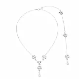 VALICLUD Damen Halskette Silber 18.11In Elegante Rückenkette Mit Kristallanhänger Für Hochzeit Braut Party Und Alltag Feine Verarbeitung Schmuck