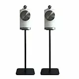 ZGOUO Lautsprecherständer Aluminiumlegierung, kompatibel mit Bowers & Wilkins Formation Duo Lautsprechern CNC-Bearbeitung mit integriertem Netzkabel und schraubmontiertem Audio-Design(Schwarz Paar)