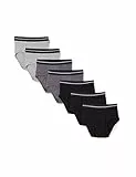Amazon Essentials Men's 7-Pack Tag-Free Briefs, Black/Heather Grey, Large