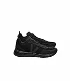 Veja Impala (IP1402456A) EN-MESH Full-Black Damen-Sneakers schwarz, Schnürschuhe zum Laufen, Mesh, atmungsaktiv, bequem, leicht, Lifestyle, Logo, Größe 38 EU