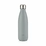 reer Colour Edelstahl-Isolierflasche |Gesamtvolumen 500ml | Perfekte Isolation | bis zu 24 Stunden | Edelstahl | Grau