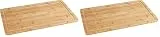 WENKO Herdabdeckplatte Bambus (Packung mit 2)