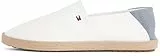 Tommy Hilfiger Herren Espadrilles Core Textile mit Logo, Weiß (Ecru), 43