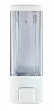 WENKO Desinfektionsmittel- und Seifenspender Mod. Istres Weiß, hygienischer Wand-Spender für Desinfektionsmittel, Flüssigseife etc., Befestigen ohne Bohren, 320 ml, 6 x 18,5 x 7,5 cm, Kunststoff