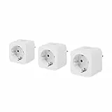 Nedis Smart Home Wlan Steckdose - Alexa Steckdose - Smarthome - 3680 W - Energiemeter - IP21 - Typ F - 3 Stück - Weiß