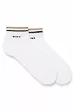 BOSS Herren 2P SH Stripe CC Zweier-Pack kurze Socken mit Signature-Streifen Weiß 39-42