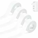 4 Rollen Etikettenband Geeignet für Etikettendrucker Wasserfeste Etikettenband Drucken Sie Barcode, Name, Datum, Preis usw Geeignet für Haus, Büro, Schule (Weiß, Rollen /15mmx4m)
