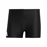 adidas Herren Solid Swim Boxers, Black/White, XL