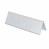 Durable Tischnamensschild 105/210x297 mm, Tischaufsteller transparent mit weißer Papiereinlage, 25 Stück, 805319