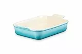 Le Creuset Rechteckige Auflaufform Tradition aus Steinzeug, 32 cm, 2.31 kg, Karibik, 71102321700001