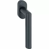 Hoppe Fenstergriff Amsterdam VK 7x37mm - Fensterbeschlag verdeckt geschraubt - Fenstergriff, Edelstahl schwarz