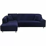jianyana Sofabezug L Form Sofa Überwürfe Stretch Couchbezug L Form Rechts oder Links mit 2 Kissenbezügen Waschbar Ecksofa Sofaüberwurf Möbelschutz