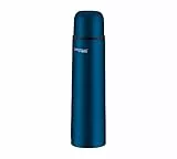 THERMOcafé by THERMOS TC BEVERAGE BOTTLE saphire blue mat 0,70l, Thermosflasche mit Becher aus Edelstahl, 12h heiß & 24h kalt, Auslaufsicher, für Schule, Unterwegs & Büro