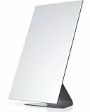 NEZZOE Rechteckiger Freistehender Schminkspiegel, Tischspiegel mit Ständer, Rahmenloser Kosmetikspiegel 1-Fach für Waschtisch, Schreibtisch, Frisiertisch oder Fensterbank, 30x18 cm