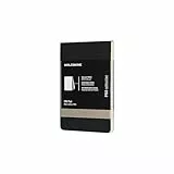 Moleskine Professioneller Block (Pocket/A6, Liniert, Kartoneinband) Schwarz