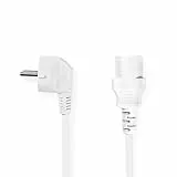 Nedis CEGP10000WT100 Netzkabel | Schuko-Stecker, angewinkelt - IEC-320-C13 | 10 m | Weiß